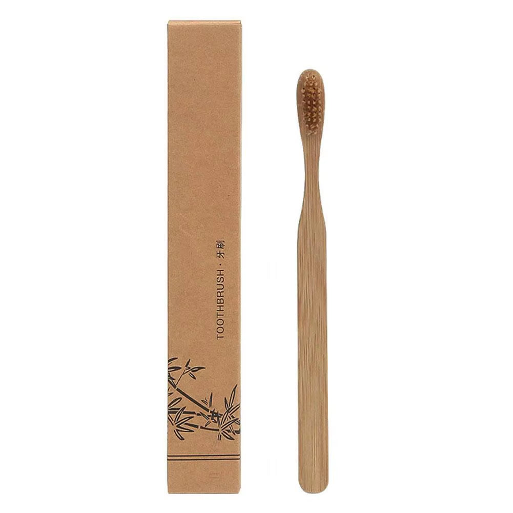1/5/10PCS Natural Bamboo Charcoal Toothbrush Eco-Friendly Biodegradable Soft Bristle for Gum Care & Cleaning