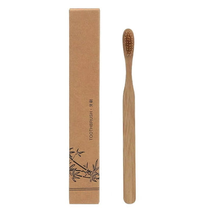 1/5/10PCS Natural Bamboo Charcoal Toothbrush Eco-Friendly Biodegradable Soft Bristle for Gum Care & Cleaning